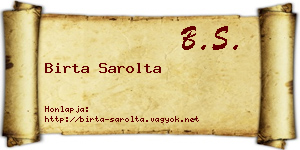 Birta Sarolta névjegykártya