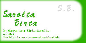 sarolta birta business card